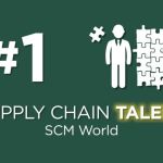 Green MSU background with a graphic "#1" and a puzzle with an outline of a person standing next to it, beneath it is white text that reads "supply chain Talent SCM World".