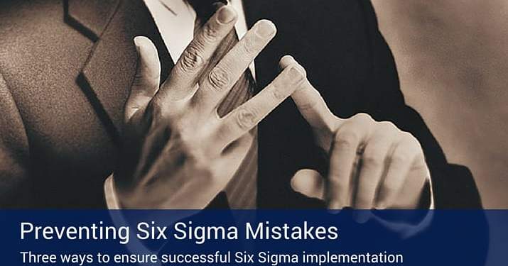 A poster that says preventing six sigma mistakes.