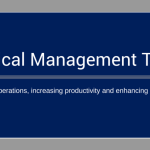 "Classical Management Theory" in large whit text with the subtitle "streamlining operations, increasing productivity and enhancing the bottom line" in small white text over a blue background