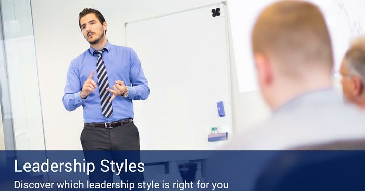 5 Types of Leadership Styles depicted by a professor standing in front of a whiteboard, teaching his class about the different styles of leadership.