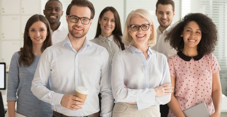 Smiling group of HR professionals